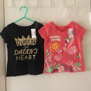 (2) Childrens Place Graphic Tees